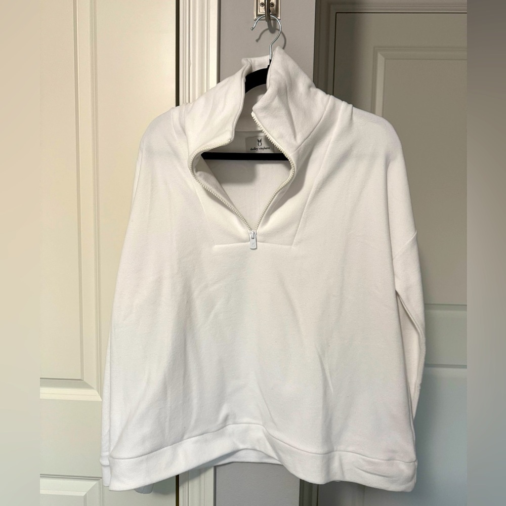 Dudley Stephens Half zip pullover XL white, never worn